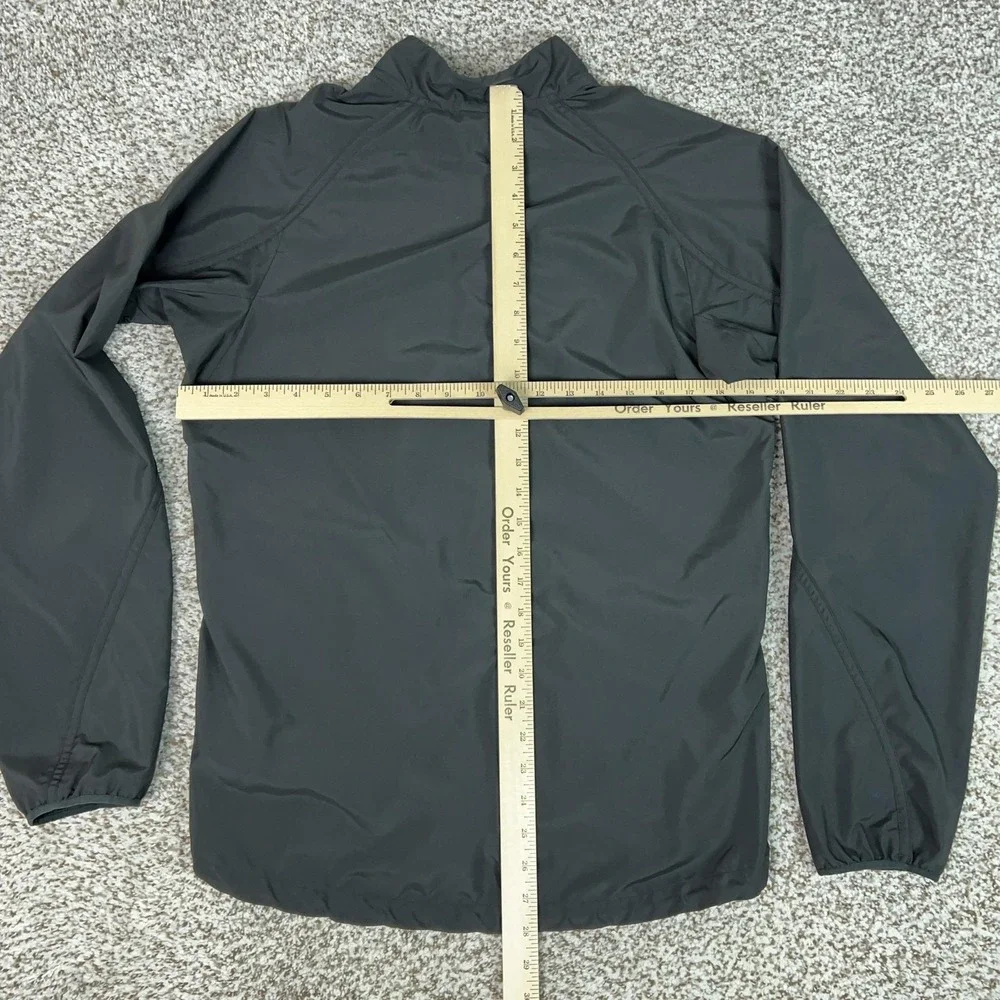 Nike Jacket Mens Small Black Full Zip Windbreaker Running Training Swoosh Sport